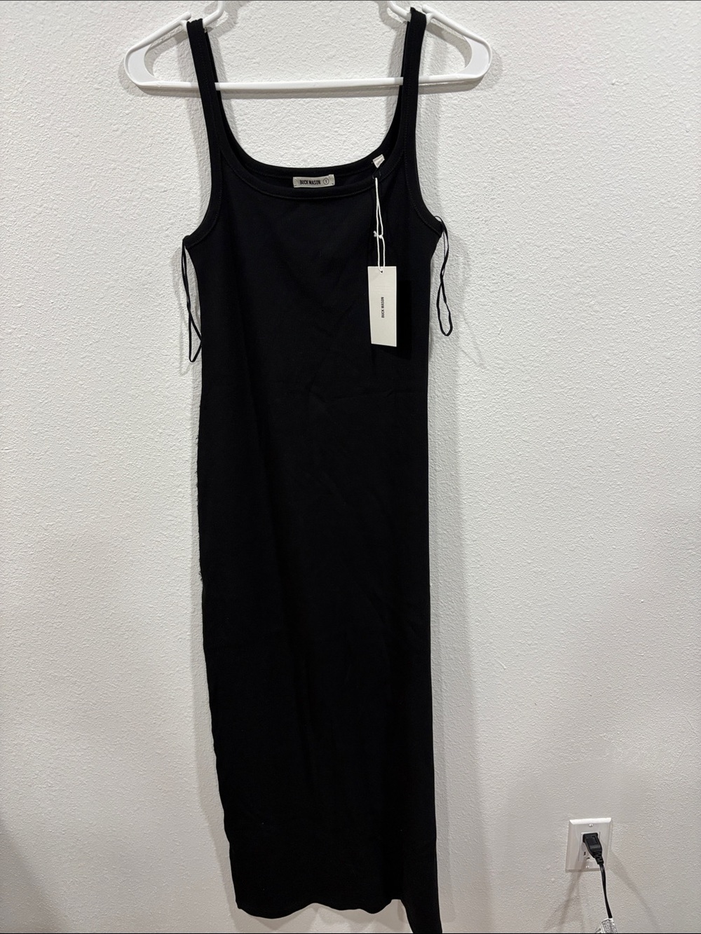 Buck Mason Women’s Black Surplus Rib Scoop Neck Tank Maxi Dress Small NWT $128